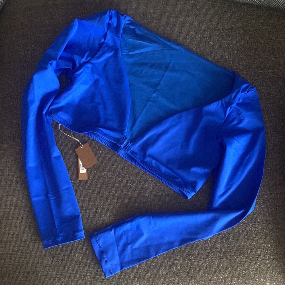 NWT SKIMS Swim Shrug Cobalt Size Medium